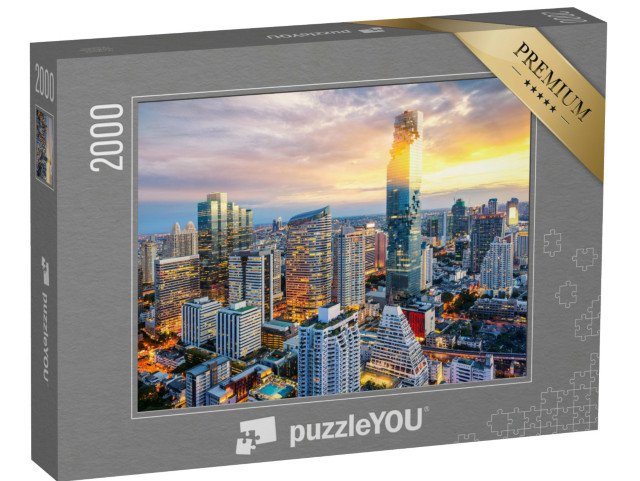 puzzle 2000 dílků „Město Bangkok při západu slunce, Thajsko“