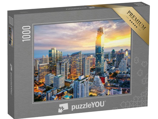 puzzle 1000 dílků „Město Bangkok při západu slunce, Thajsko“