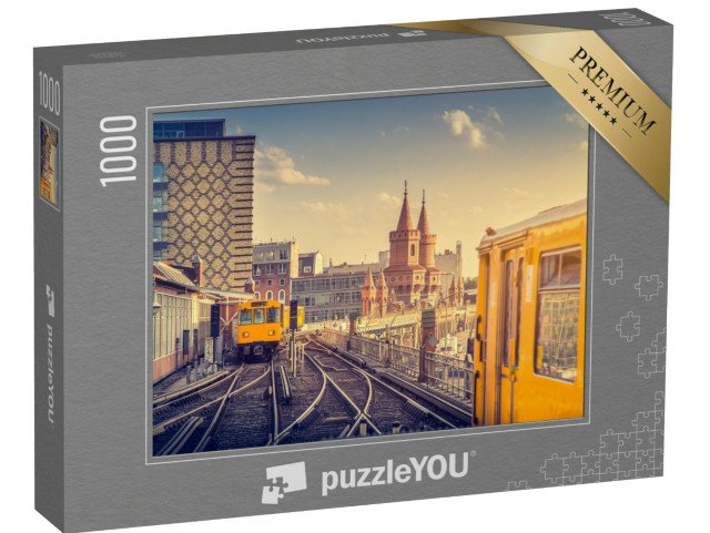 puzzle 1000 dílků „Metro s Oberbaumbrücke při západu slunce, Berlín, Německo“
