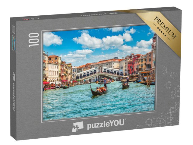 puzzle 100 dílků „Most Rialto na Canal Grande, Benátky, Itálie“