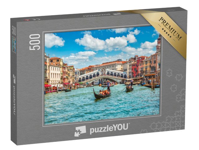 puzzle 500 dílků „Most Rialto na Canal Grande, Benátky, Itálie“