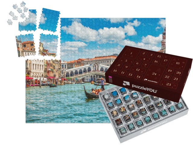Adventní kalendář „Most Rialto na Canal Grande, Benátky, Itálie“
