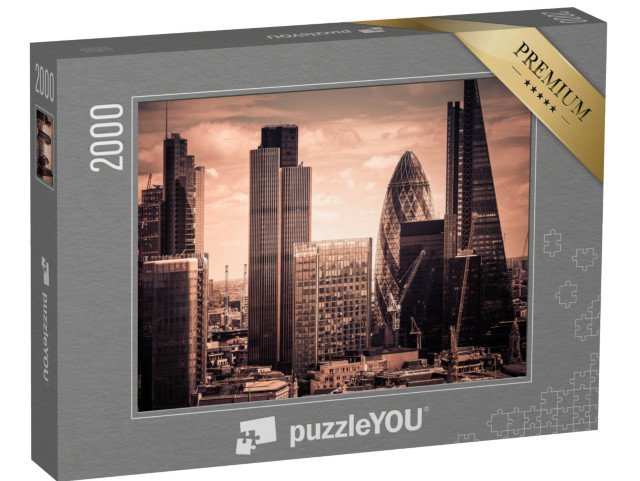 puzzle 2000 dílků „Mrakodrap, Londýn, Anglie“