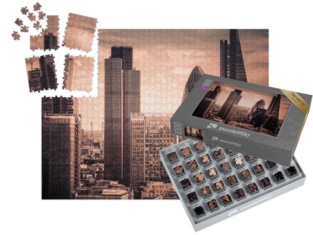 SMART SORTED® | Puzzle 1000 dílků „Mrakodrap, Londýn, Anglie“