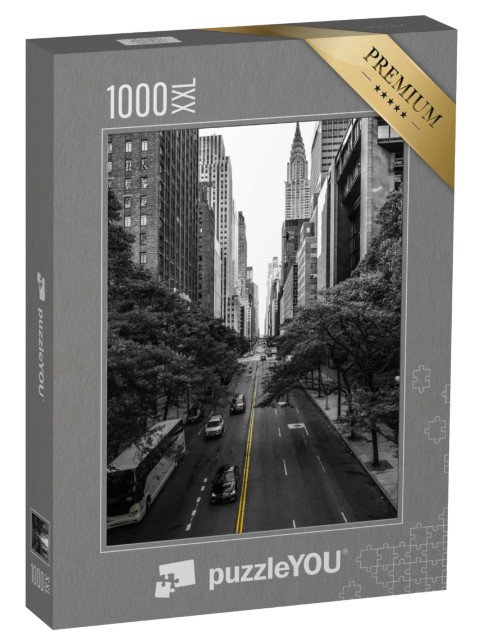 puzzle 1000 dílků XXL „Nekonečná ulice na Manhattanu, New York, USA“