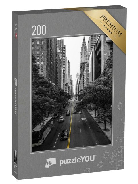 puzzle 200 dílků „Nekonečná ulice na Manhattanu, New York, USA“