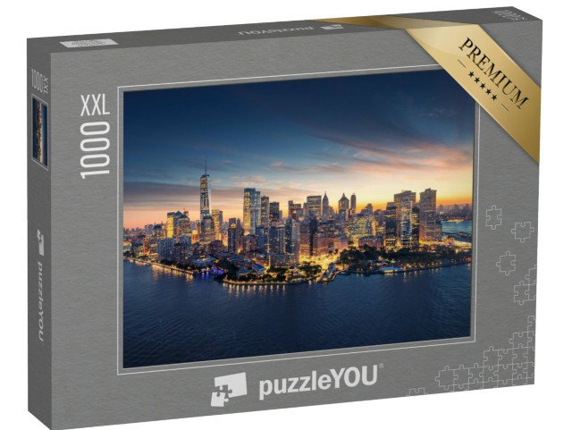 puzzle 1000 dílků XXL „Newyorské panorama při východu slunce, New York, USA“