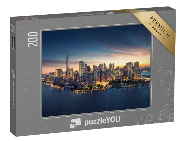 puzzle 200 dílků „Newyorské panorama při východu slunce, New York, USA“