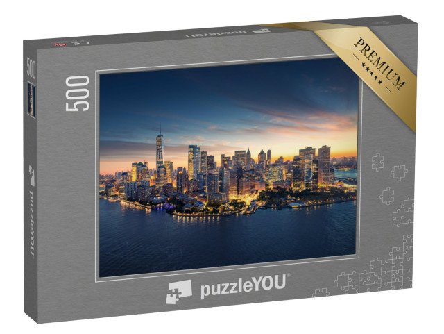 puzzle 500 dílků „Newyorské panorama při východu slunce, New York, USA“