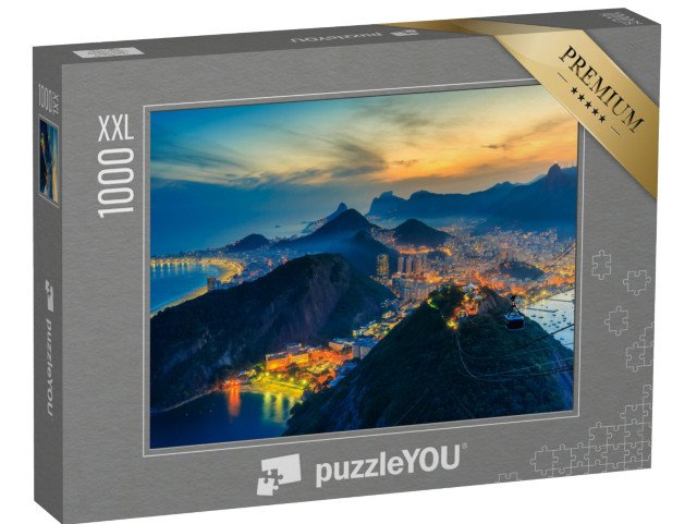 puzzle 1000 dílků XXL „Noční pohled na Rio de Janeiro, Brazílie“