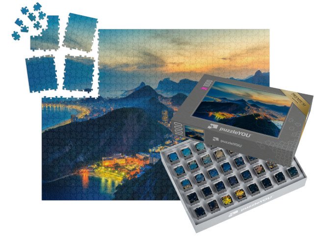 SMART SORTED® | Puzzle 1000 dílků „Noční pohled na Rio de Janeiro, Brazílie“