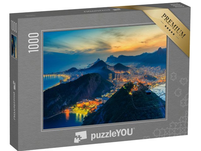 puzzle „Noční pohled na Rio de Janeiro, Brazílie“