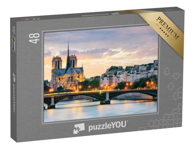 puzzle 48 dílků „Notre Dame, Paříž, Francie“