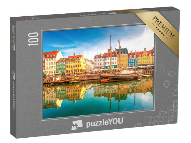 puzzle 100 dílků „Nyhavn, Kodaň, Dánsko“