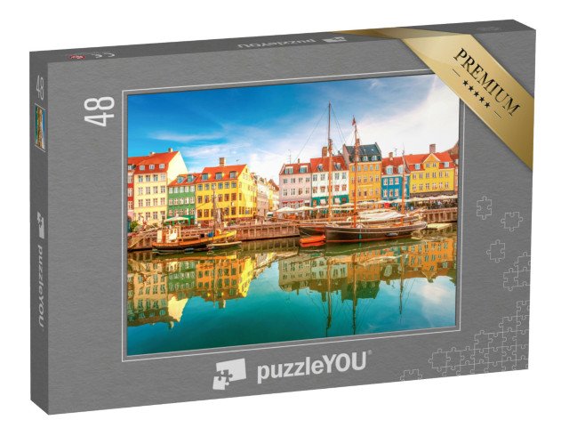 puzzle 48 dílků „Nyhavn, Kodaň, Dánsko“