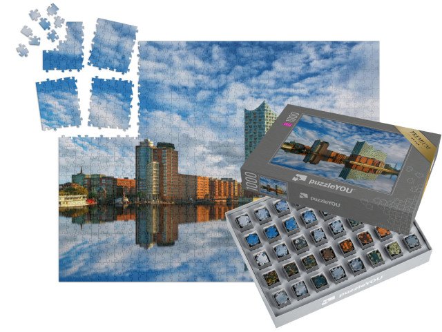 SMART SORTED® | Puzzle 1000 dílků „Odraz Elbphilharmonie, Hamburk“