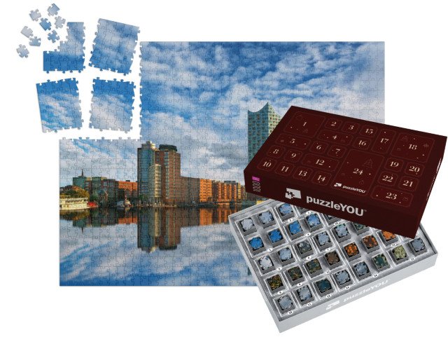 Adventní kalendář „Odraz Elbphilharmonie, Hamburk“