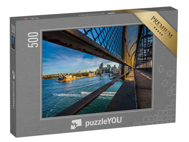 puzzle 500 dílků „Opera na chodníku u přístavního mostu, Sydney, Austrálie“
