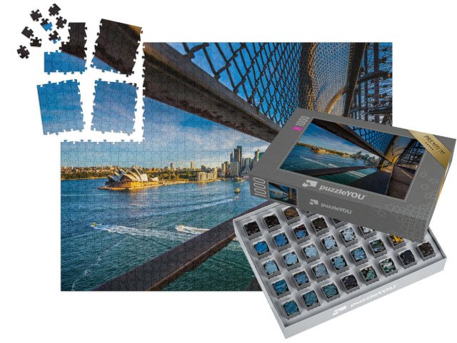 SMART SORTED® | Puzzle 1000 dílků „Opera na chodníku u přístavního mostu, Sydney, Austrálie“