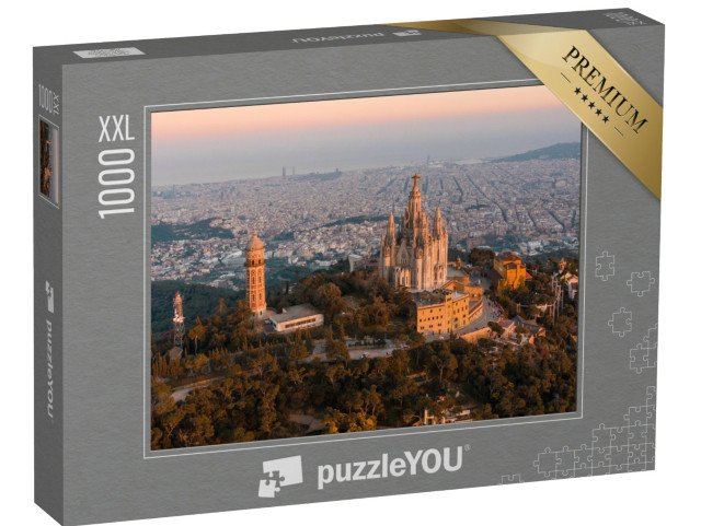 puzzle 1000 dílků XXL „Panorama Barcelony s chrámem Sagrat Cor, Španělsko“