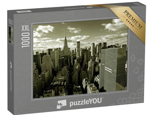 puzzle 1000 dílků XXL „Panorama Manhattanu za Brooklynským mostem, New York, USA“