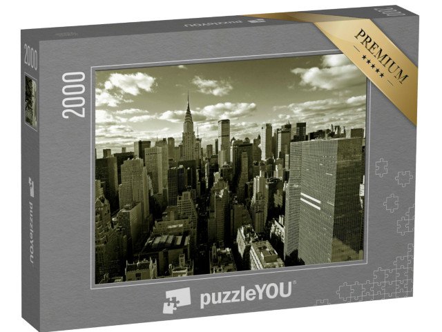 puzzle 2000 dílků „Panorama Manhattanu za Brooklynským mostem, New York, USA“
