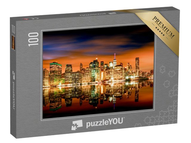 puzzle 100 dílků „Panorama s Brooklynem a Manhattanem, New York, USA“