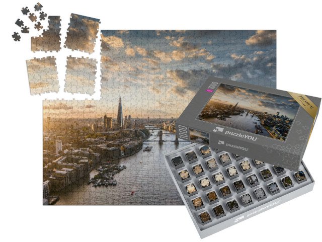 SMART SORTED® | Puzzle 1000 dílků „Panoramatický pohled na Londýn, Anglie“