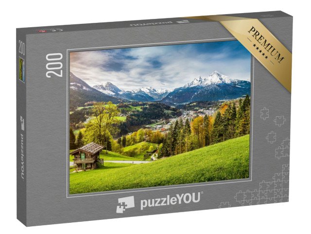 puzzle 200 dílků „Panoramatický pohled na masiv Watzmann, Bavorsko, Německo“