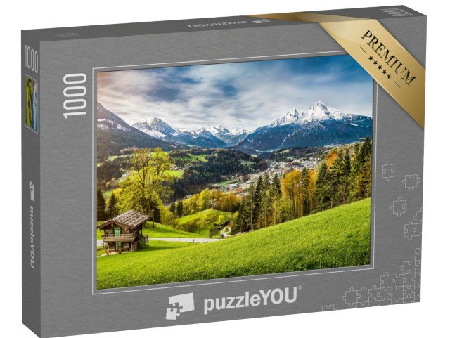 puzzle 1000 dílků „Panoramatický pohled na masiv Watzmann, Bavorsko, Německo“