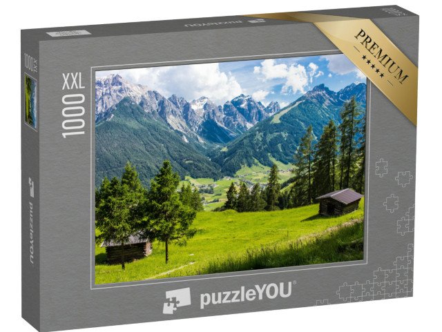 puzzle 1000 dílků XXL „Panoramatický pohled na údolí Stubai, Tyrolsko, Rakousko“