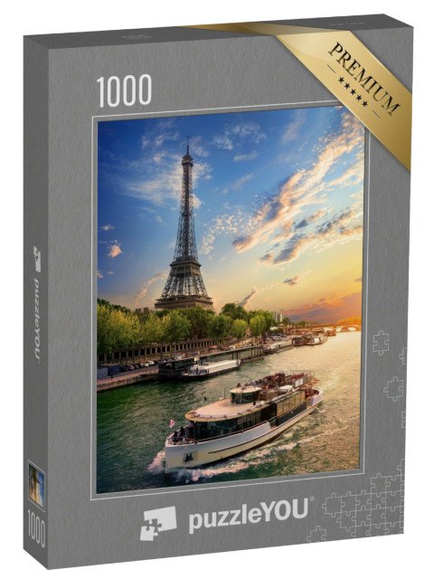 puzzle 1000 dílků „Paříž ve večerním světle, Francie“
