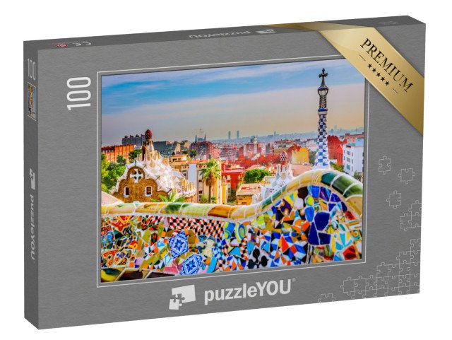 puzzle 100 dílků „Park Guell, Barcelona, Španělsko“