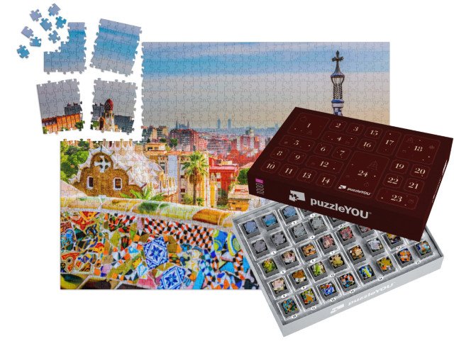 Adventní kalendář „Park Guell, Barcelona, Španělsko“