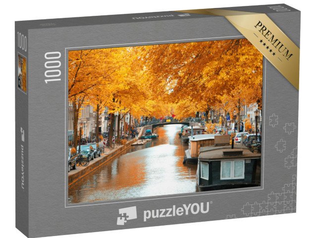 puzzle 1000 dílků „Podzimní Amsterdam, Holandsko“