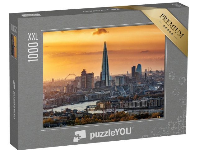 puzzle 1000 dílků XXL „Podzimní panorama Londýna, Anglie“