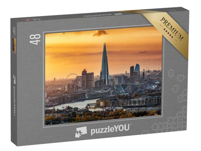puzzle 48 dílků „Podzimní panorama Londýna, Anglie“
