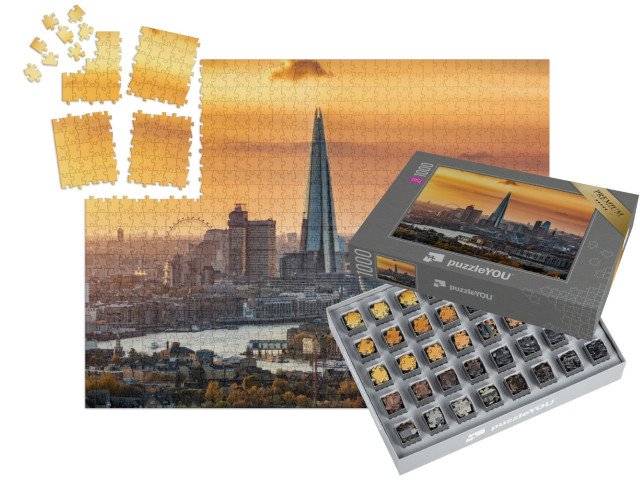 SMART SORTED® | Puzzle 1000 dílků „Podzimní panorama Londýna, Anglie“