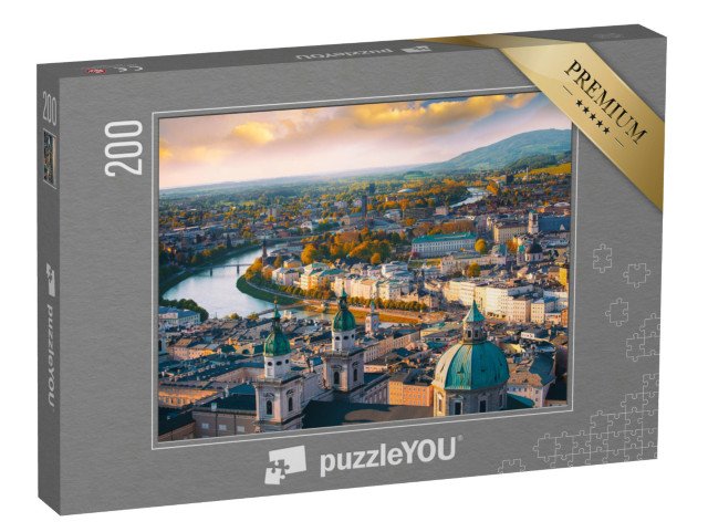 puzzle 200 dílků „Podzimní pohled na Salzburg, Rakousko“