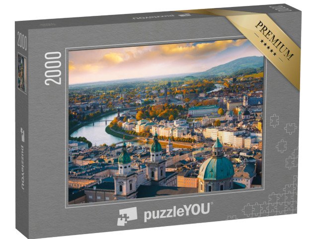 puzzle 2000 dílků „Podzimní pohled na Salzburg, Rakousko“