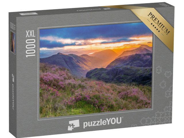 puzzle 1000 dílků XXL „Pohled do údolí Glencoe, Skotská vysočina, Skotsko“