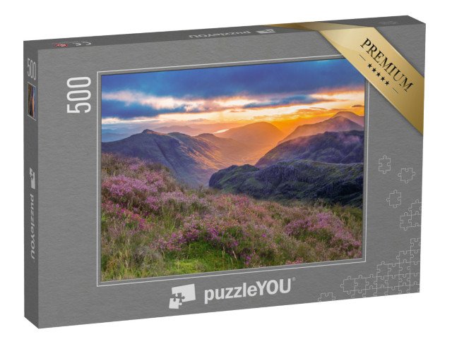 puzzle 500 dílků „Pohled do údolí Glencoe, Skotská vysočina, Skotsko“