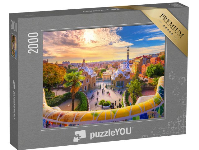 puzzle 2000 dílků „Pohled na Barcelonu z parku Güell v Barceloně, Španělsko“