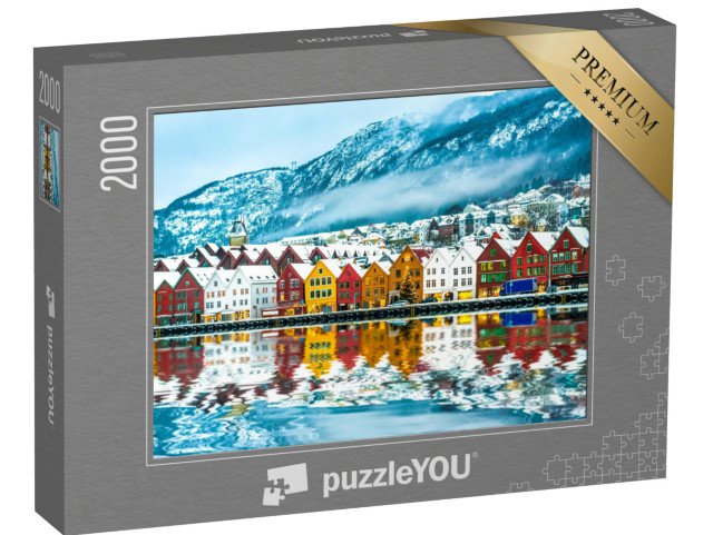 puzzle 2000 dílků „Pohled na Bergen, Norsko“