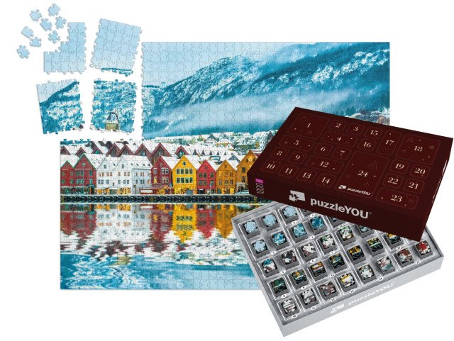 Adventní kalendář „Pohled na Bergen, Norsko“