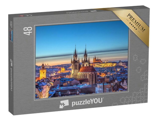 puzzle 48 dílků „Pohled na historické centrum Prahy, Česká republika“