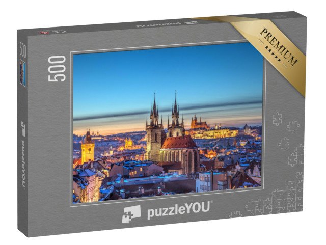 puzzle 500 dílků „Pohled na historické centrum Prahy, Česká republika“