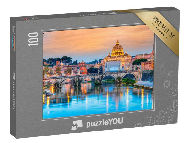 puzzle 100 dílků „Pohled na katedrálu svatého Petra, Řím, Itálie“