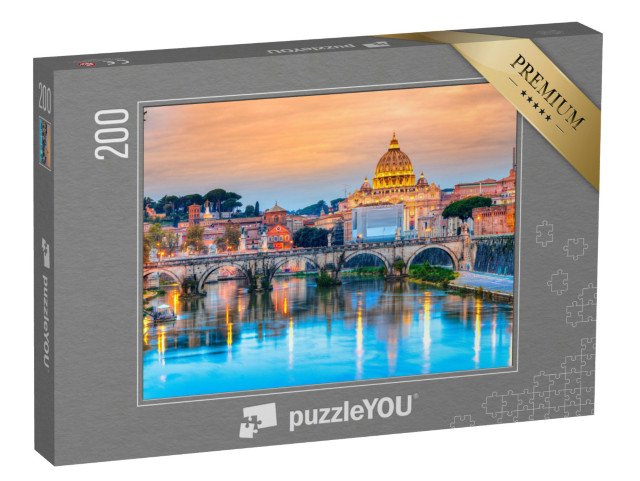 puzzle 200 dílků „Pohled na katedrálu svatého Petra, Řím, Itálie“