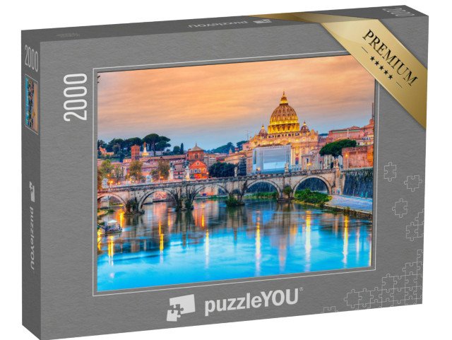 puzzle 2000 dílků „Pohled na katedrálu svatého Petra, Řím, Itálie“